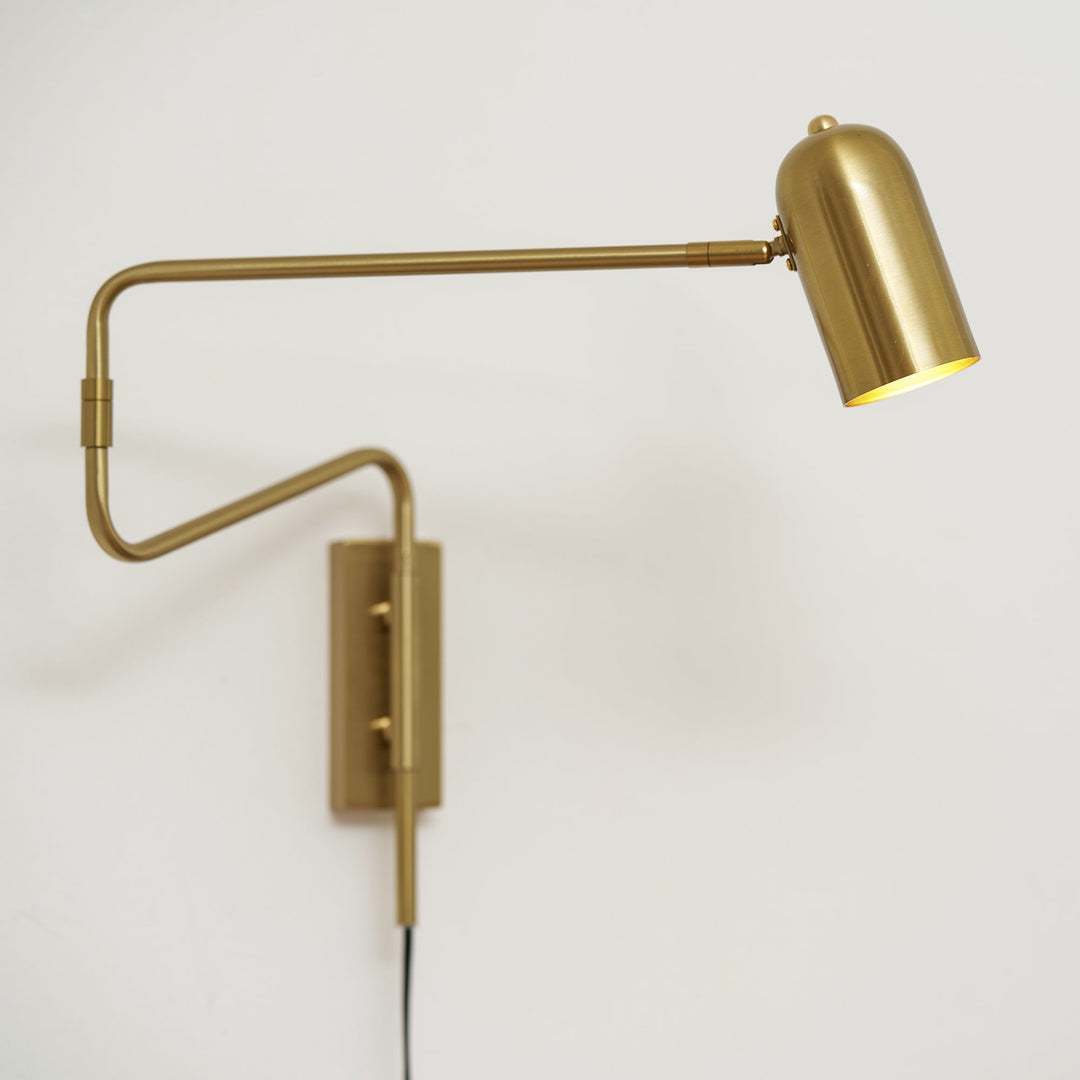 Adjustable Arm Plug In Wall Lamp