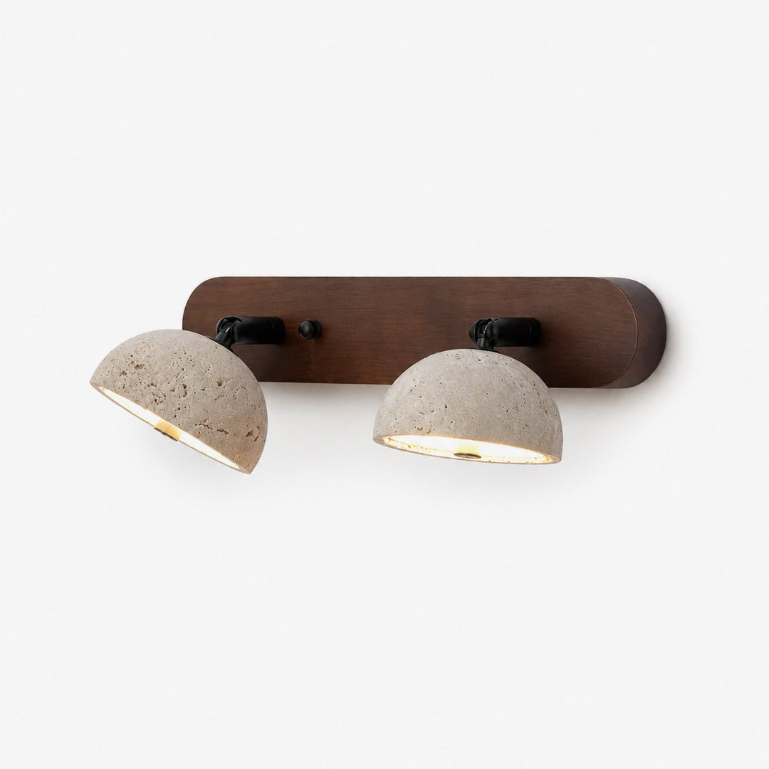 Adjustable Travertine Dome Vanity Light
