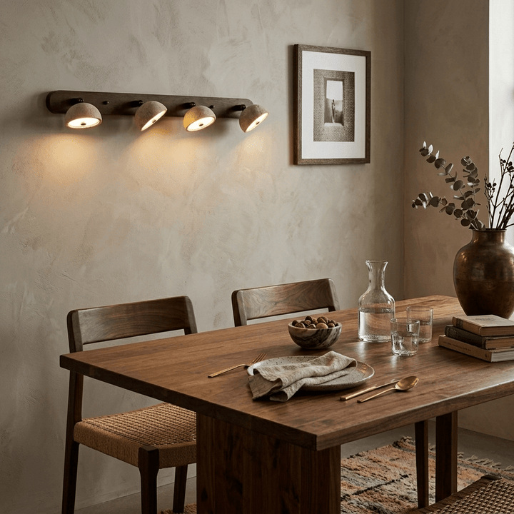 Adjustable Travertine Dome Vanity Light
