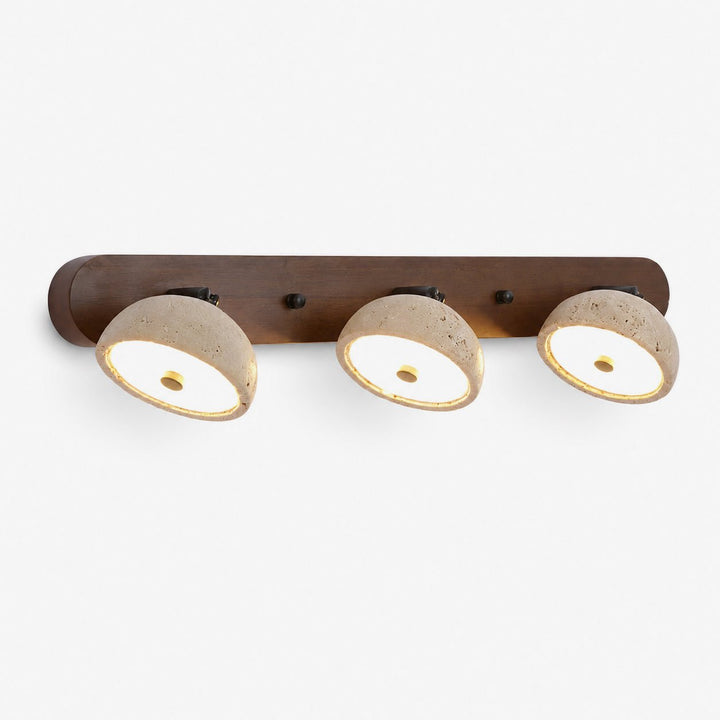 Adjustable Travertine Dome Vanity Light