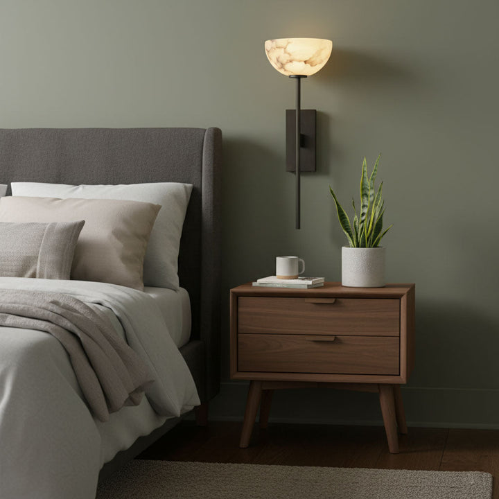 Alabaster Cup Wall Lamp
