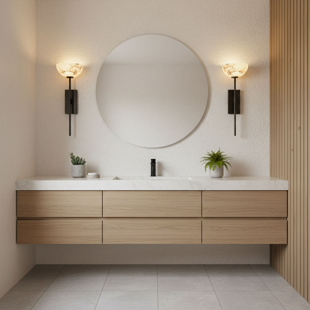 Alabaster Cup Wall Lamp
