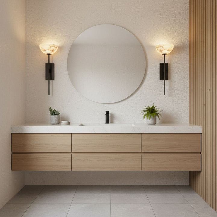 Alabaster Cup Wall Lamp