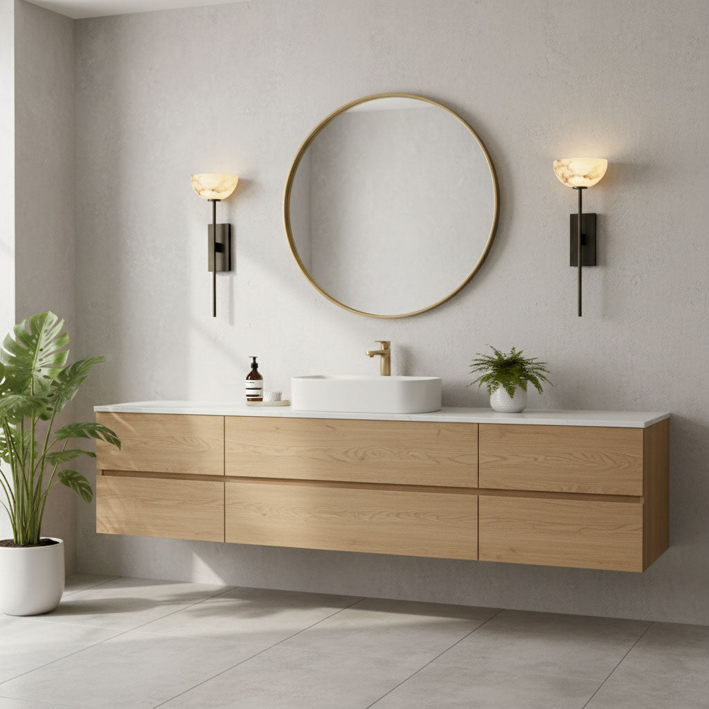 Alabaster Cup Wall Lamp