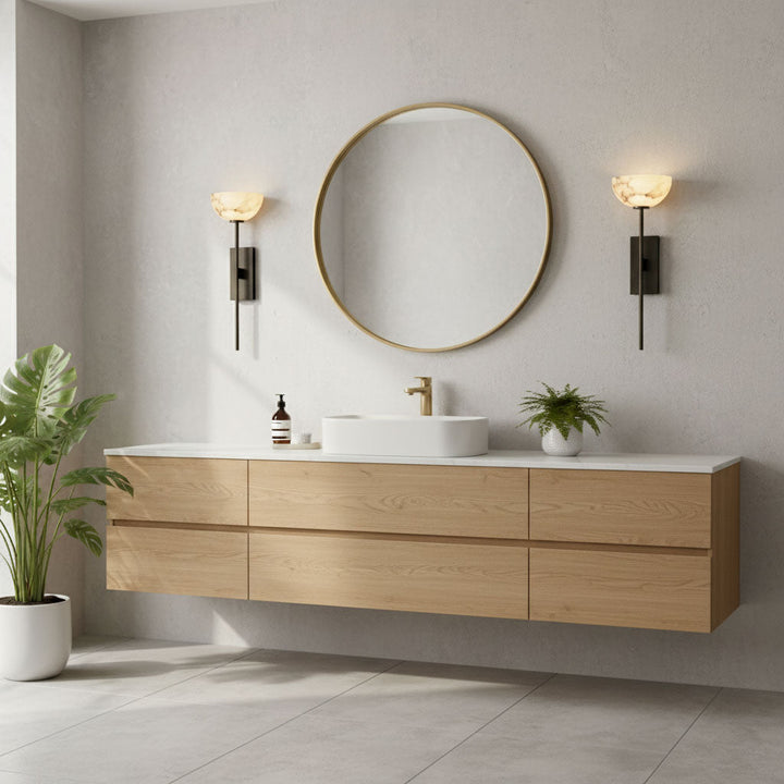 Alabaster Cup Wall Lamp