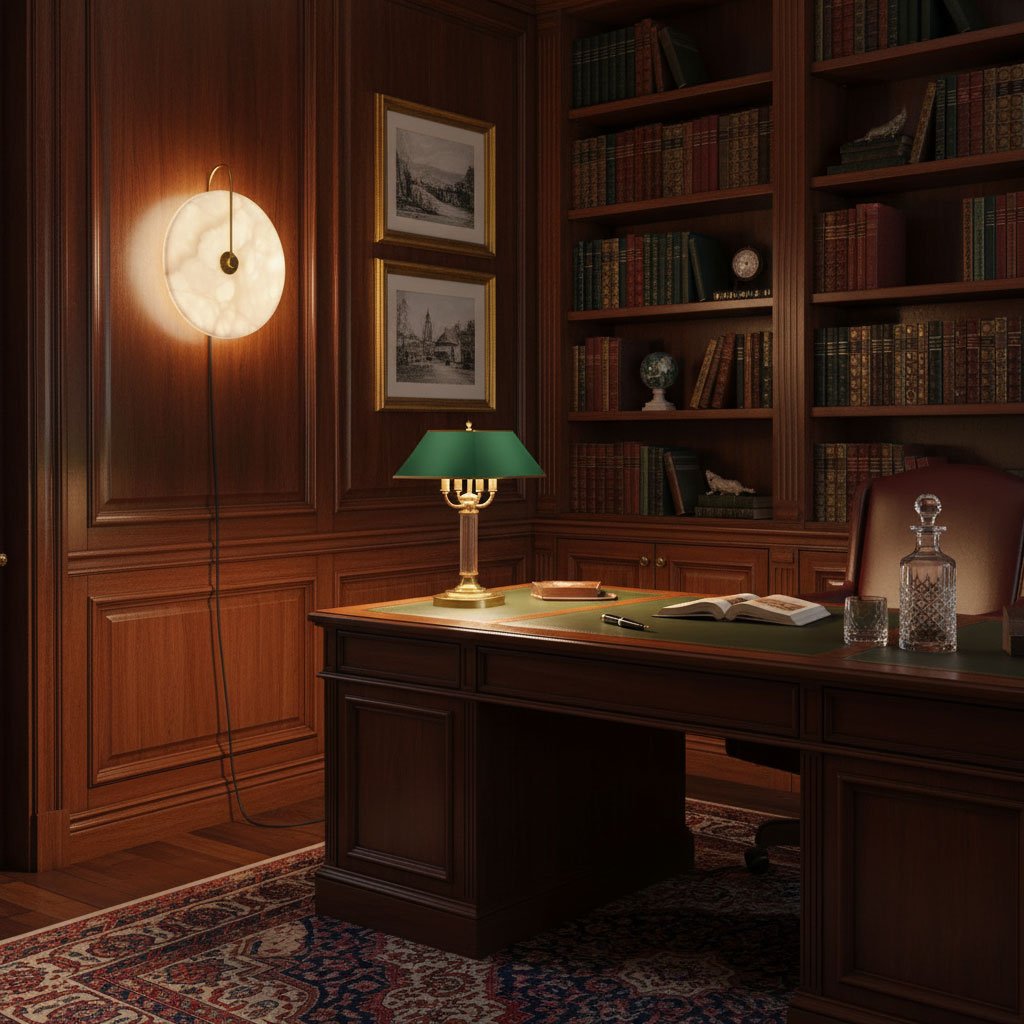 Alabaster LED Plug-In Wall Lamp