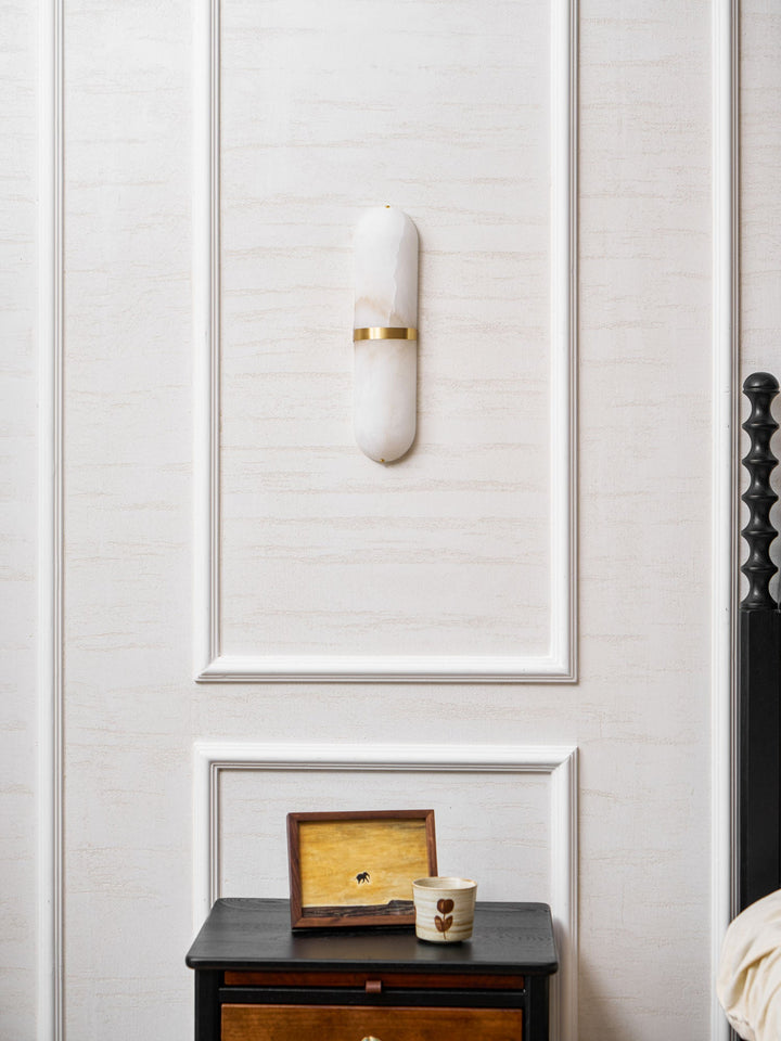 Alabaster Pill Wall Light