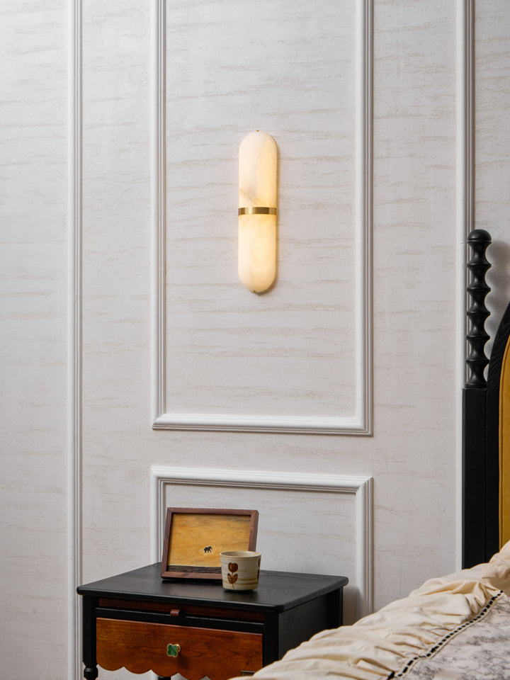 Alabaster Pill Wall Light