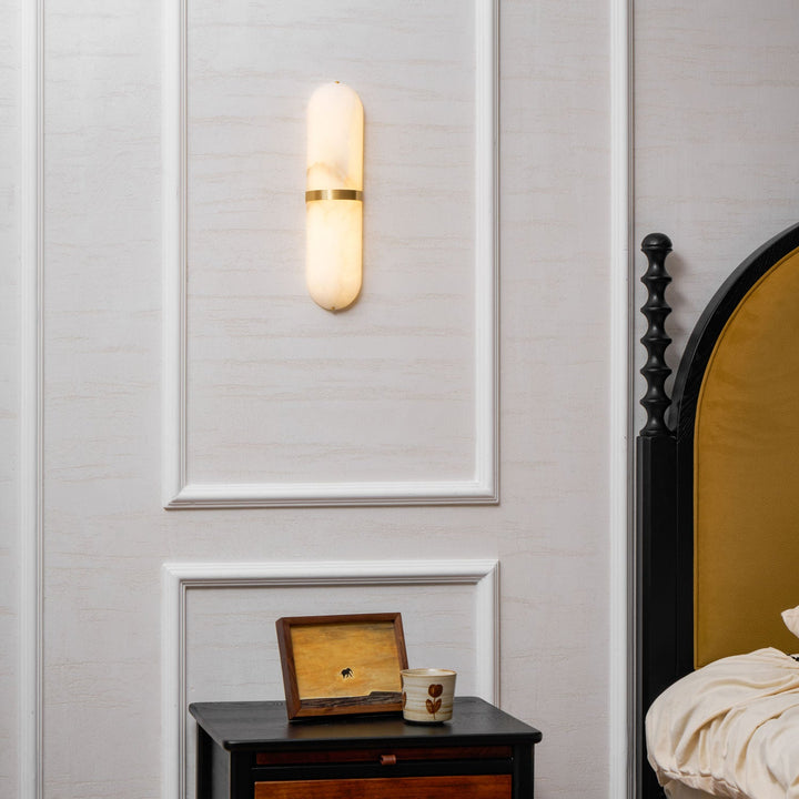 Alabaster Pill Wall Light