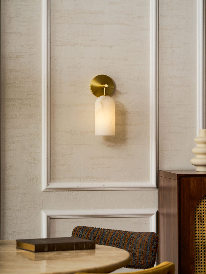 Pillar Alabaster Wall Sconce