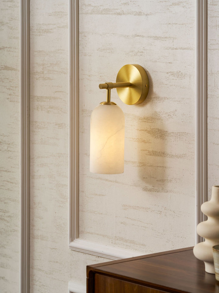Pillar Alabaster Wall Sconce