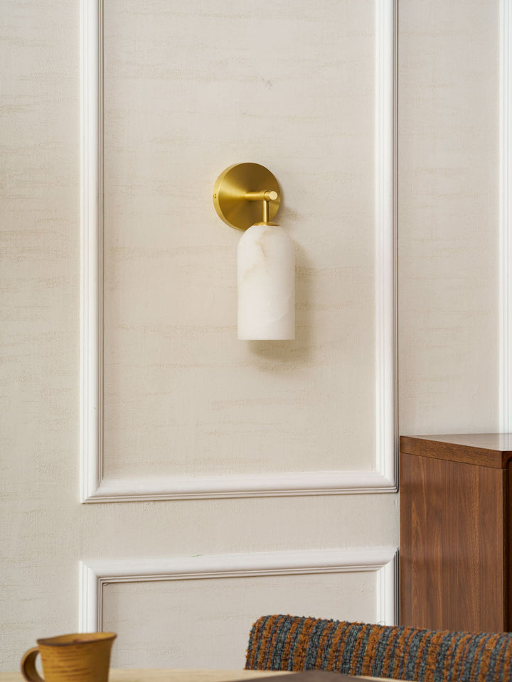 Pillar Alabaster Wall Sconce