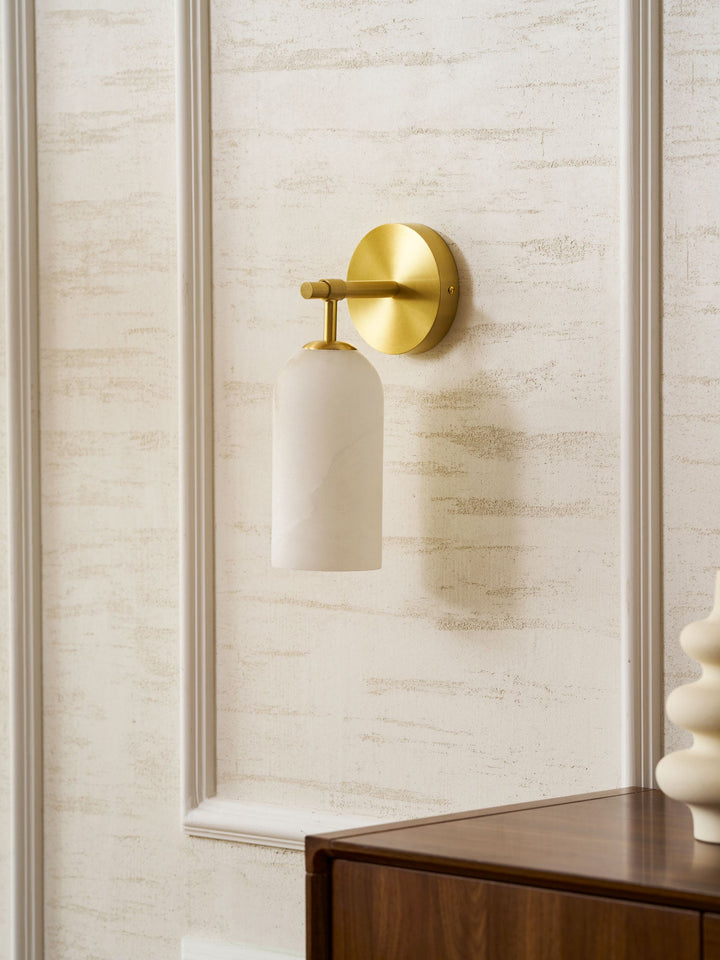Pillar Alabaster Wall Sconce
