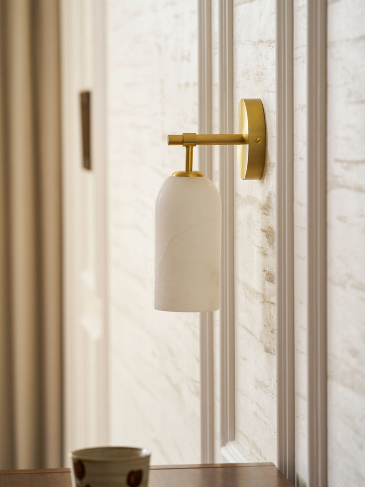 Pillar Alabaster Wall Sconce