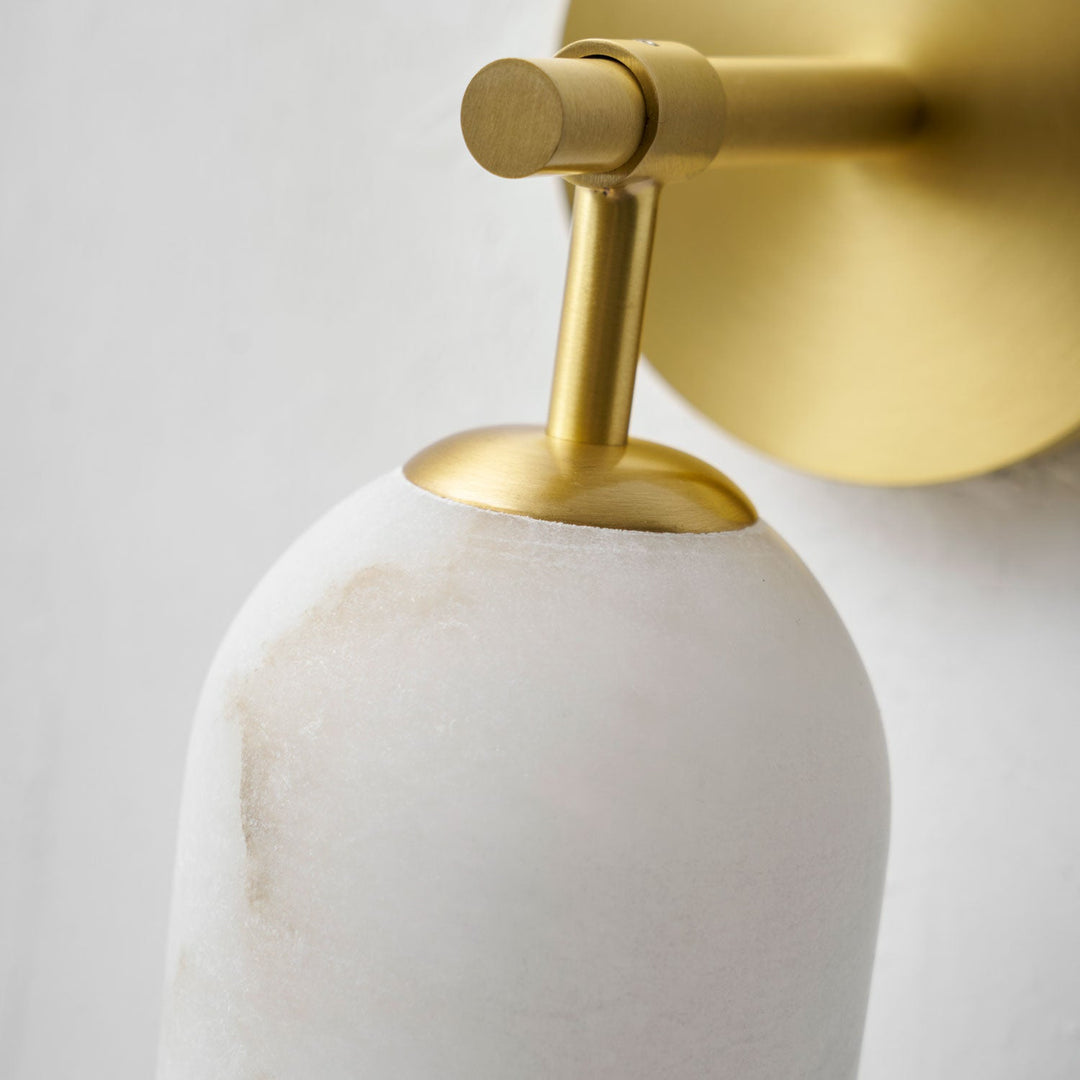 Pillar Alabaster Wall Sconce
