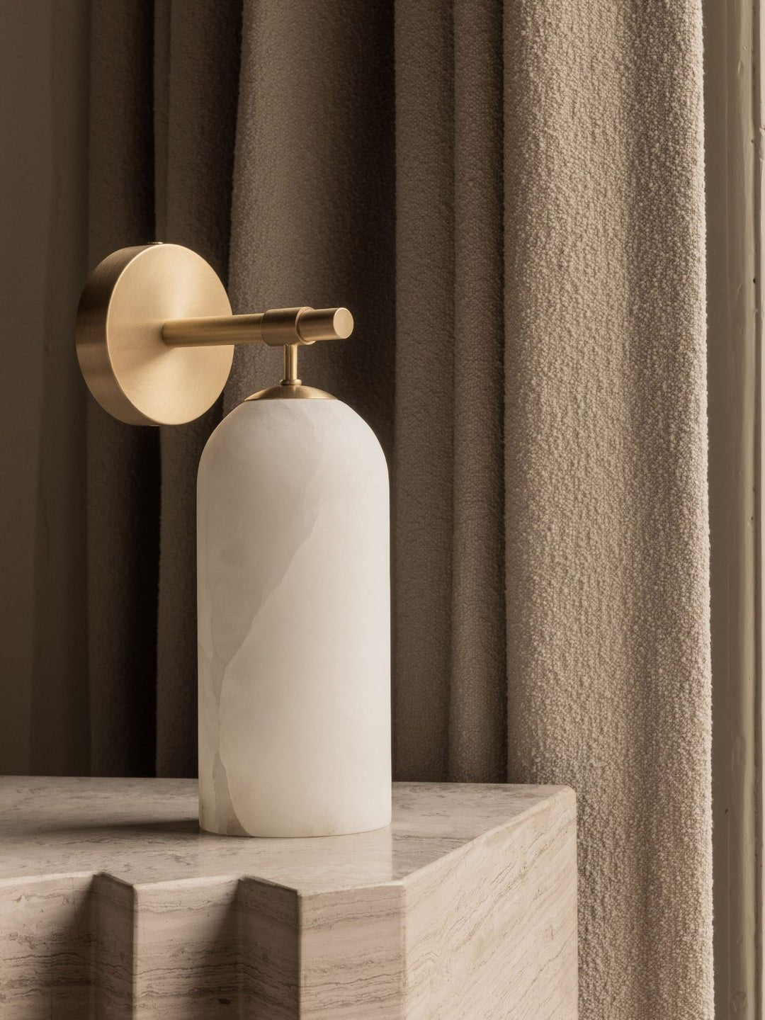 Pillar Alabaster Wall Sconce