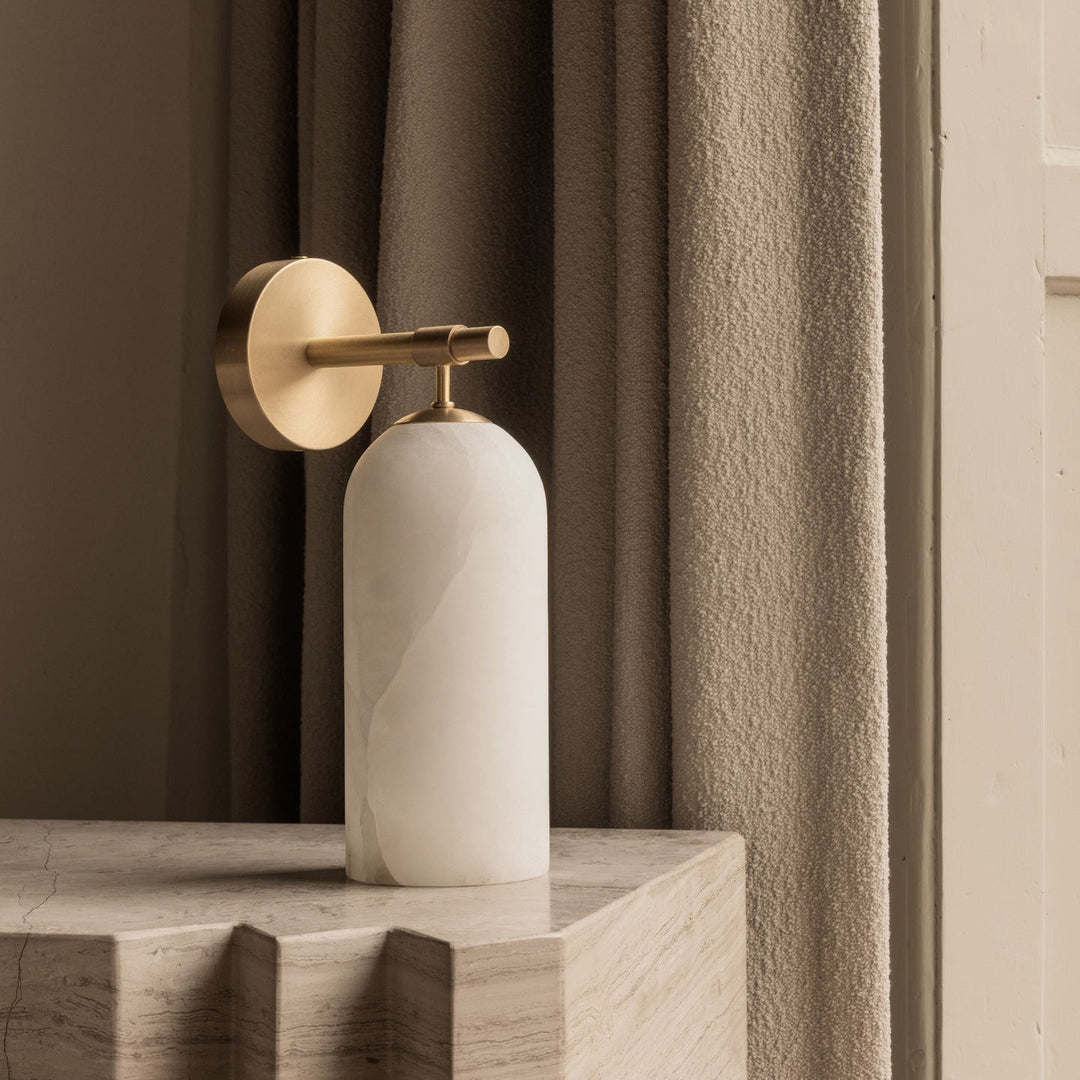 Pillar Alabaster Wall Sconce