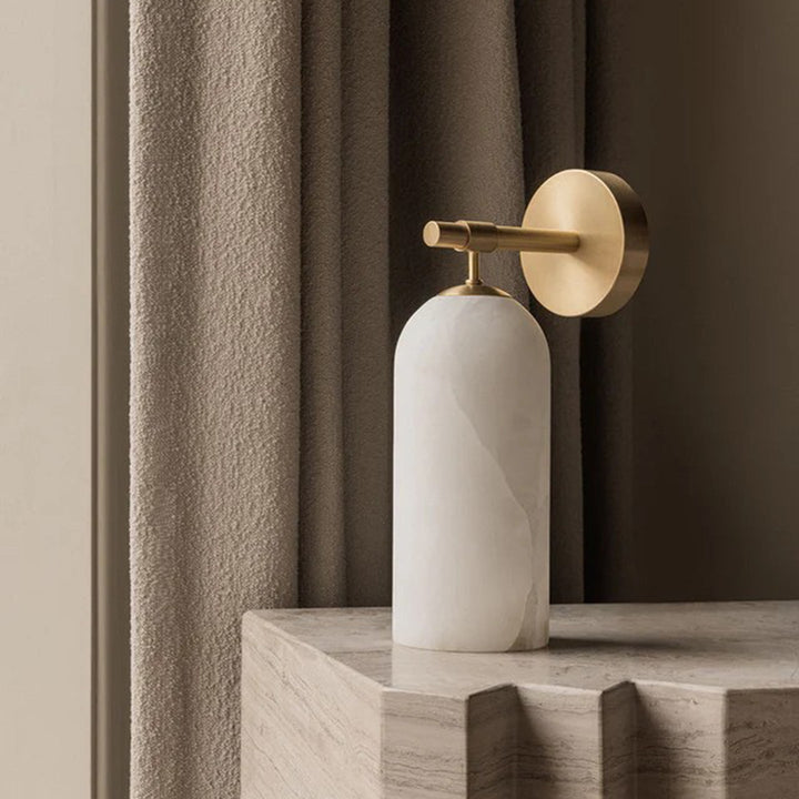 Pillar Alabaster Wall Sconce