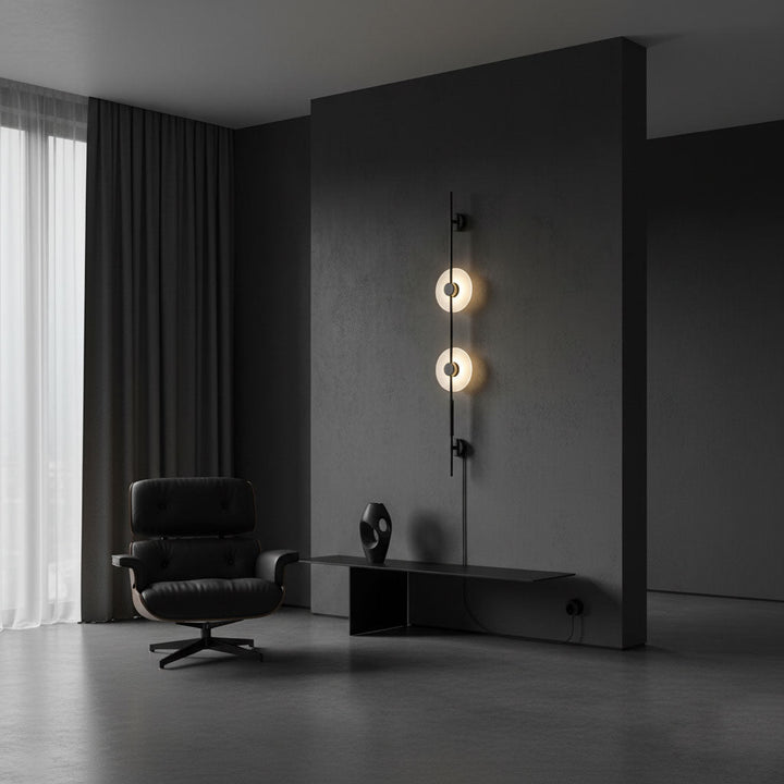 Alabaster Vertical Plug-in Wall Sconce