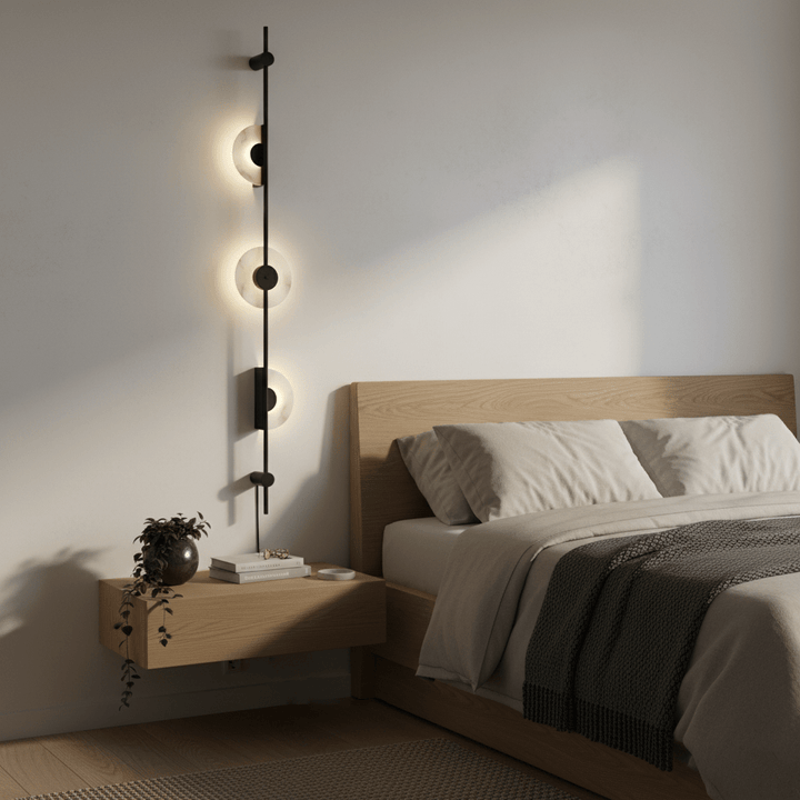 Alabaster Vertical Plug-in Wall Sconce
