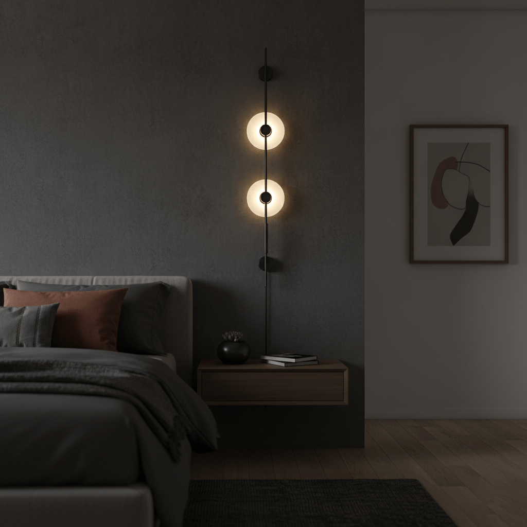 Alabaster Vertical Plug-in Wall Sconce
