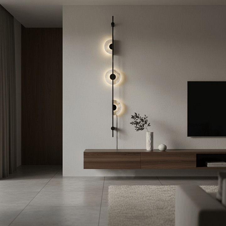 Alabaster Vertical Plug-in Wall Sconce