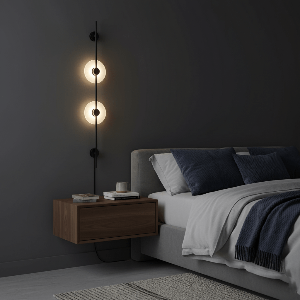 Alabaster Vertical Plug-in Wall Sconce