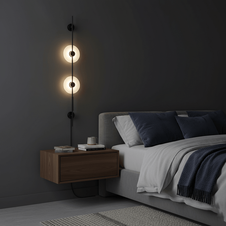Alabaster Vertical Plug-in Wall Sconce