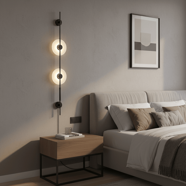 Alabaster Vertical Plug-in Wall Sconce
