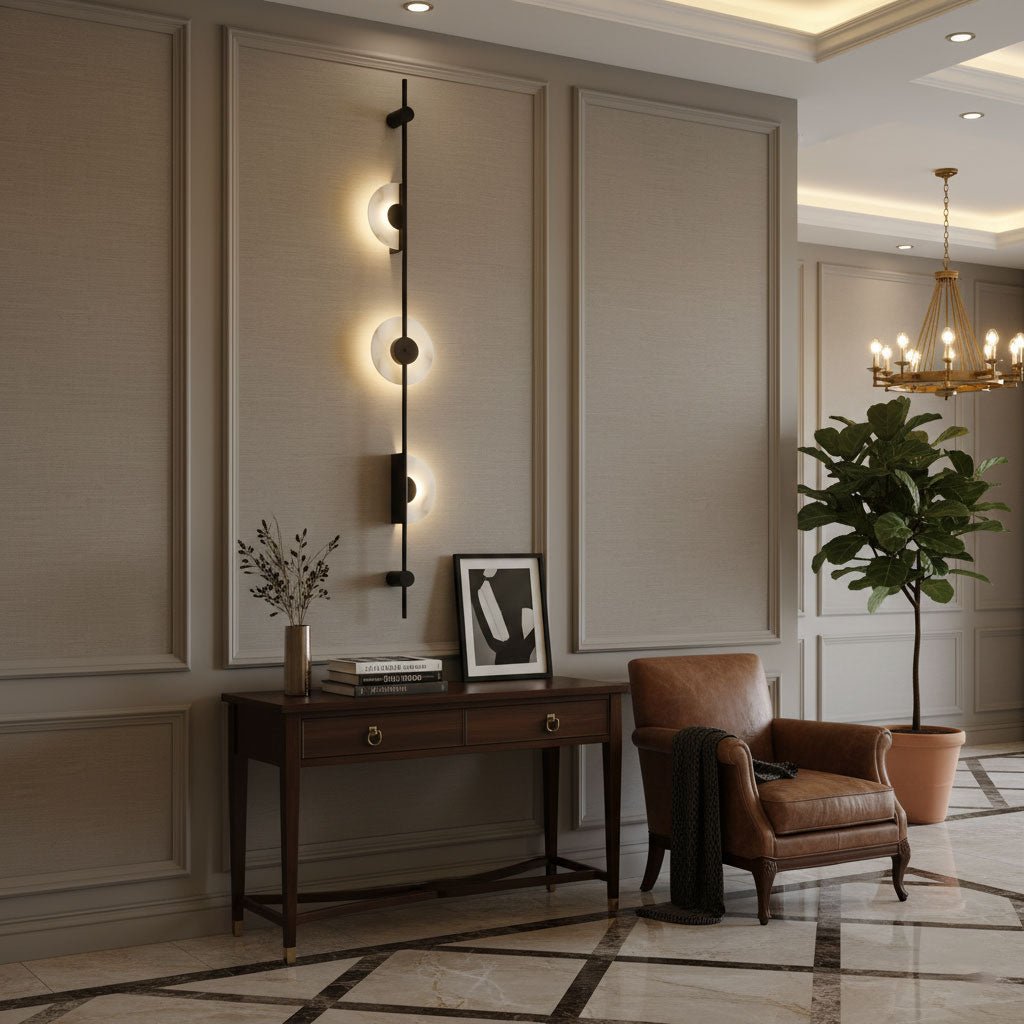 Alabaster Vertical Wall Sconce