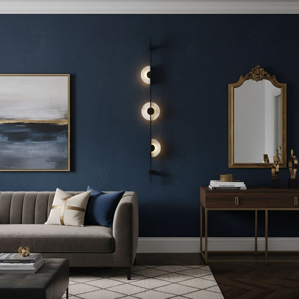 Alabaster Vertical Wall Sconce
