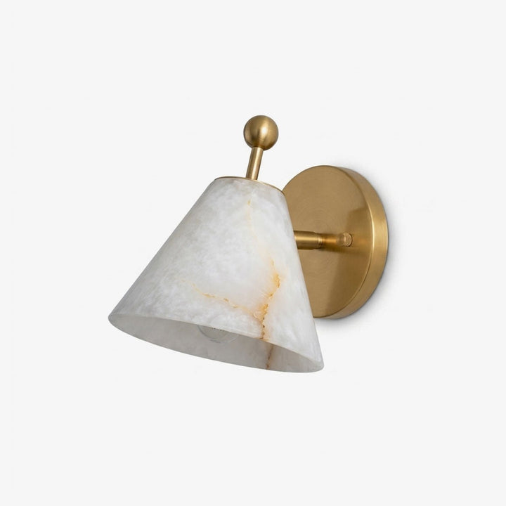 Alabaster Angled Wall Sconce