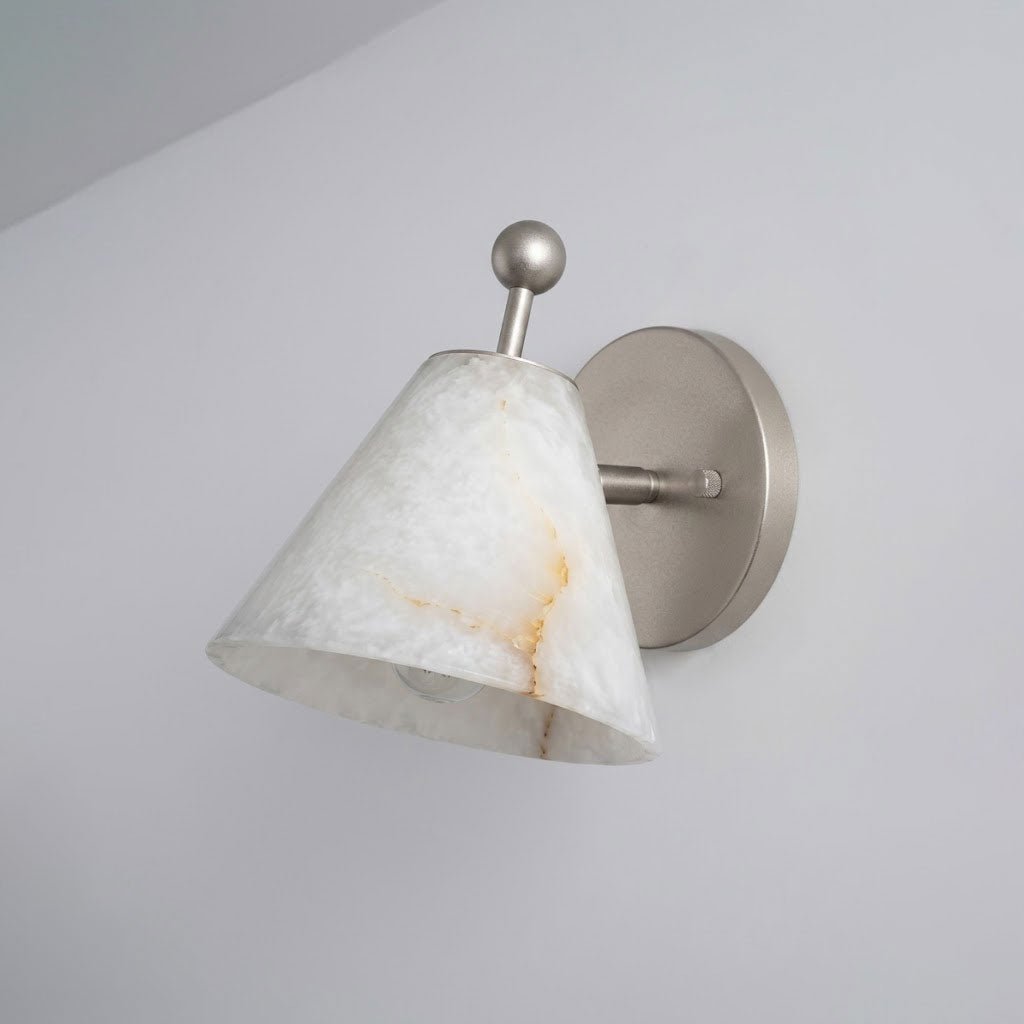 Alabaster Angled Wall Sconce