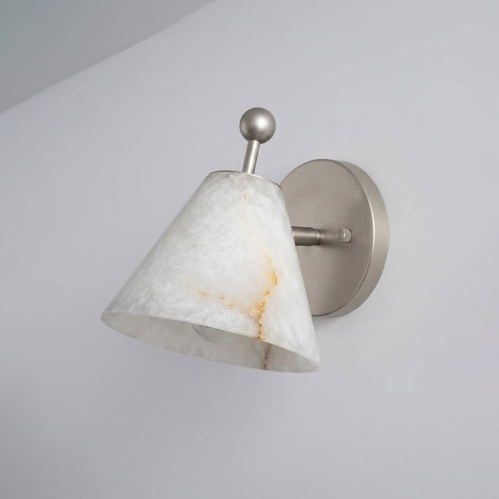 Alabaster Angled Wall Sconce