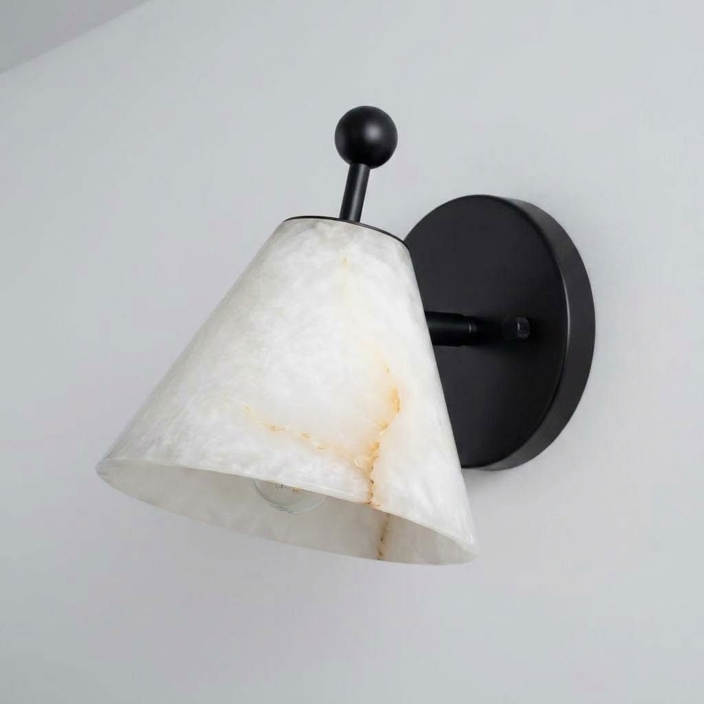 Alabaster Angled Wall Sconce