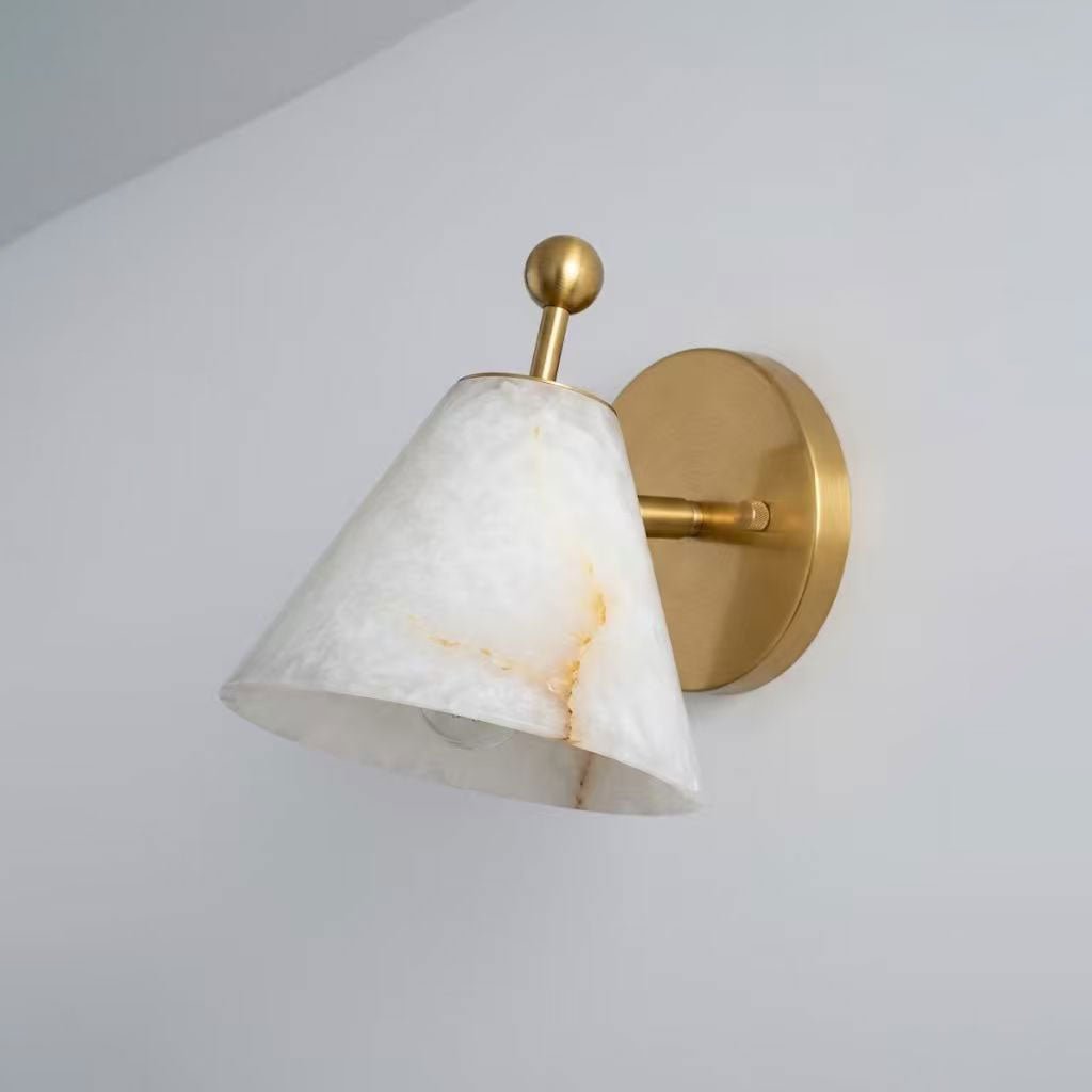 Alabaster Angled Wall Sconce