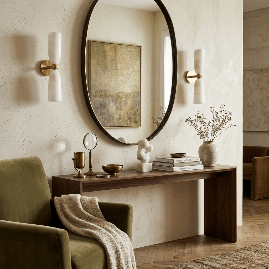 Alabaster Bell Wall Sconce