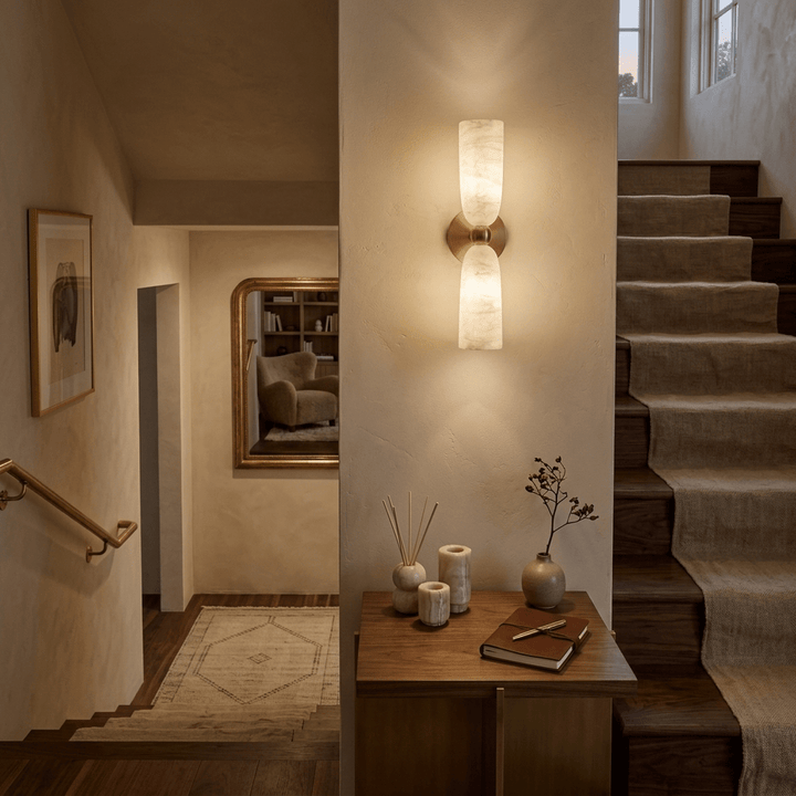 Alabaster Bell Wall Sconce