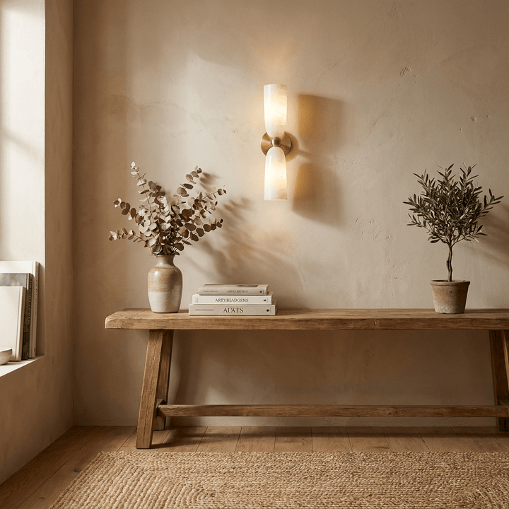 Alabaster Bell Wall Sconce