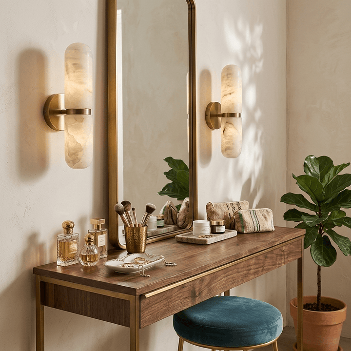 Alabaster Capsule Wall Sconce