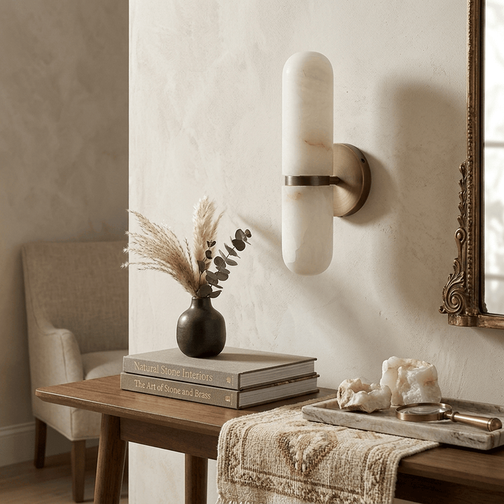 Alabaster Capsule Wall Sconce