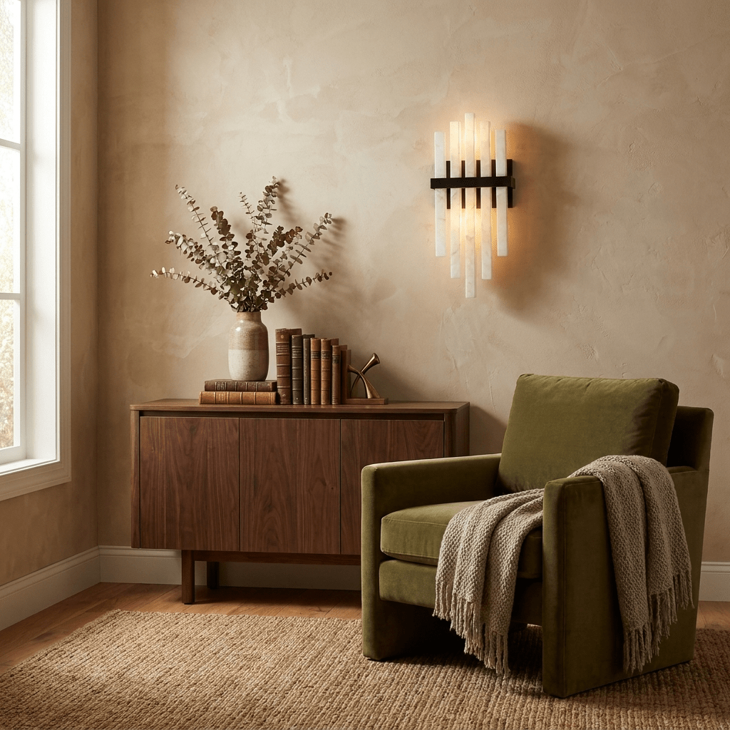 Alabaster Cascade Wall Lamp