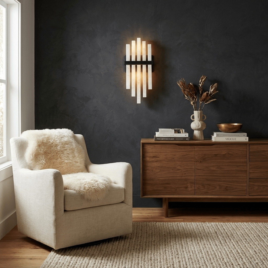 Alabaster Cascade Wall Lamp
