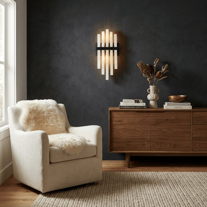 Alabaster Cascade Wall Lamp