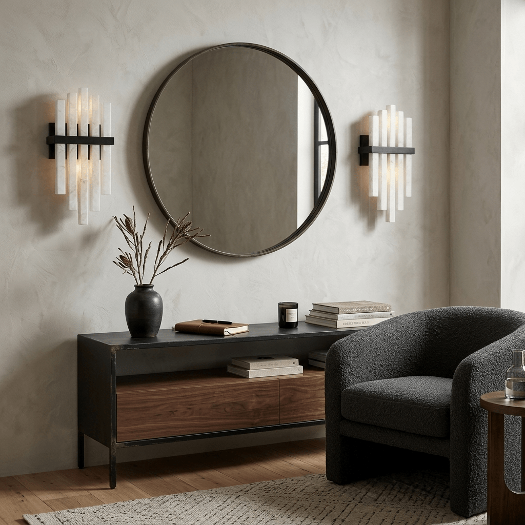Alabaster Cascade Wall Lamp