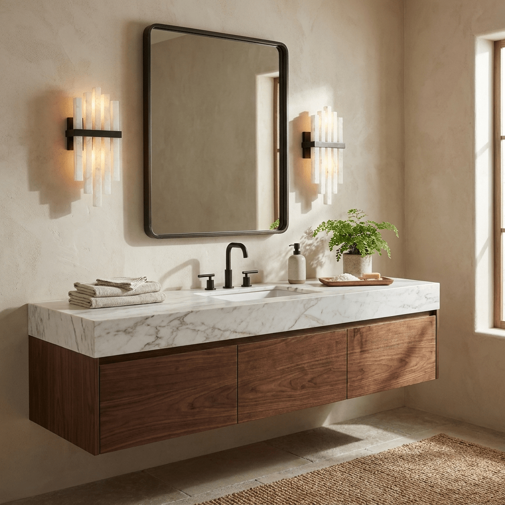 Alabaster Cascade Wall Lamp