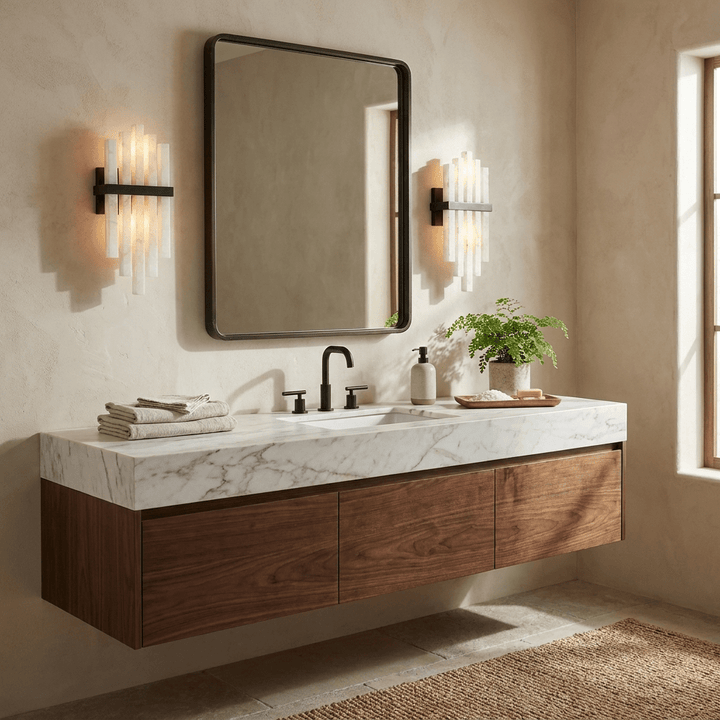 Alabaster Cascade Wall Lamp