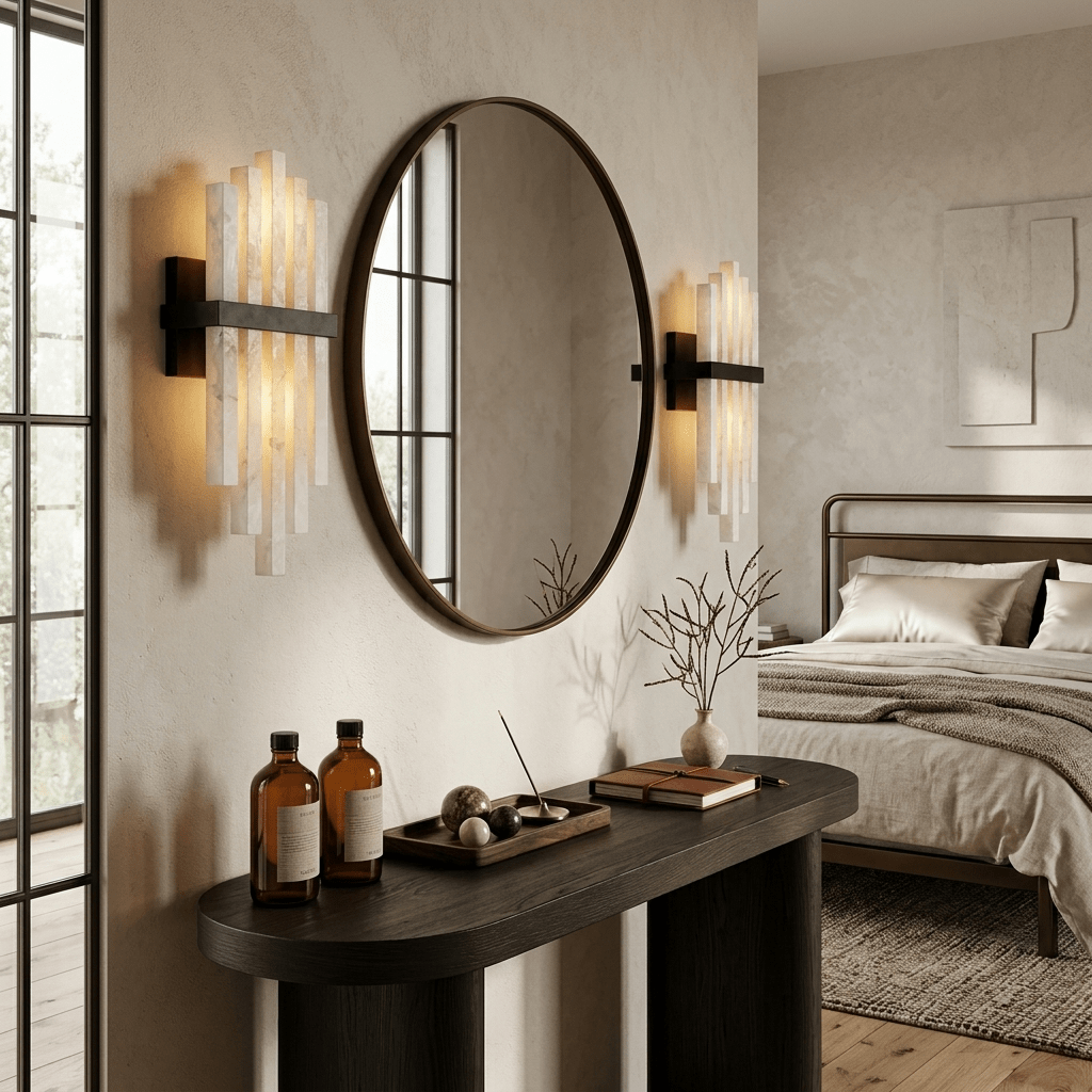 Alabaster Cascade Wall Lamp