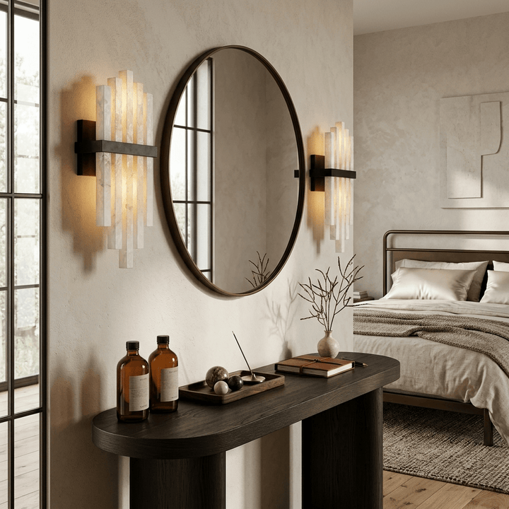 Alabaster Cascade Wall Lamp