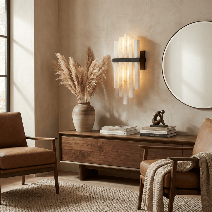 Alabaster Cascade Wall Lamp